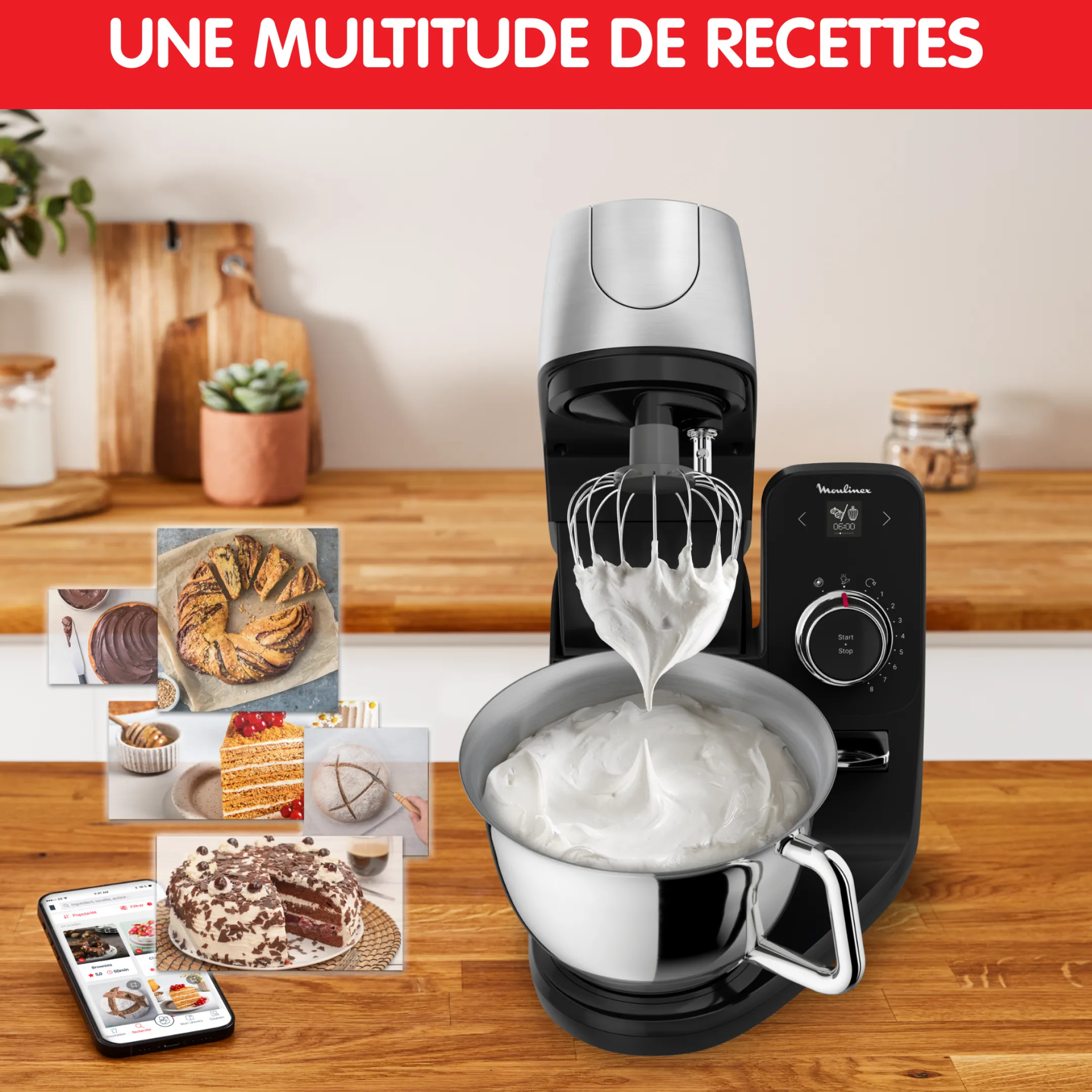 Coach, Robot Patissier, 8 Programmes, Coaching Sur L'App Gratuite, Pinceau + Maryse
