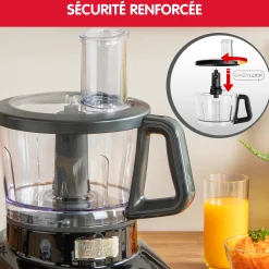 Double Force 1000 W Noir + 8 Accessoires