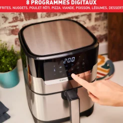 Easy Fry & Grill, Friteuse Sans Huile 4,2L (6 Pers.), Air Fryer, Grill, 8 Prog.,
