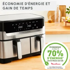 Friteuse A Air Dual Easy Fry & Grill 8,3 L En Acier Inoxydable