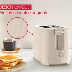 Grille-Pain 2 Fentes Morning Gris Chaud