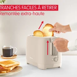 Grille-Pain 2 Fentes Morning Gris Chaud